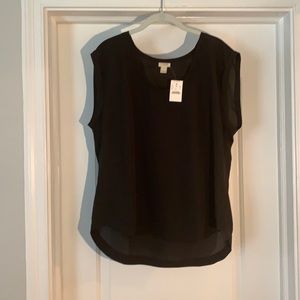 NEVER WORN! Black J Crew top